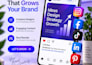 make realistic 3d phone mockup for social media posts